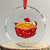 Christmas Chicken Nuggets Crystal Glass Ornament Funny Food Lover Gift TS12 Transparent Glass 3'' Circle Print Your Wear