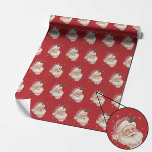 Christmas Coquette Pink Santa Bow Wrapping Paper Roll TS11 Red Print Your Wear
