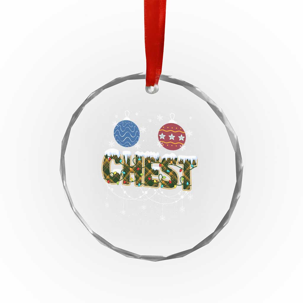 Christmas Couples Crystal Glass Ornament Chestnuts Xmas Matching Family Funny Chest TS02 Print Your Wear