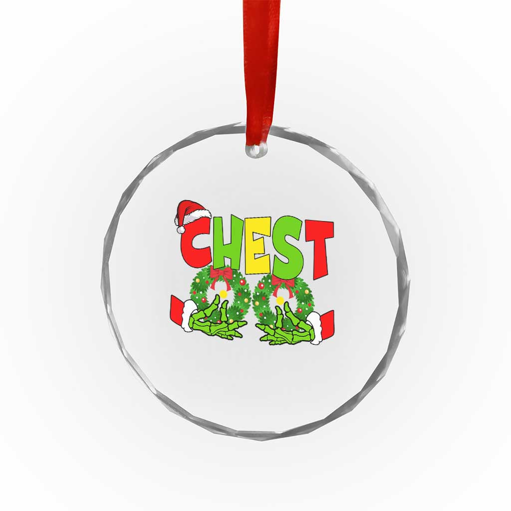 Christmas Couples Crystal Glass Ornament Chestnuts Xmas Matching Family Funny Chest Skeleton TS02 Print Your Wear