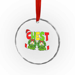Christmas Couples Crystal Glass Ornament Chestnuts Xmas Matching Family Funny Chest Skeleton TS02 Print Your Wear