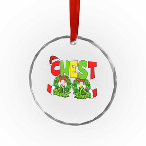 Christmas Couples Crystal Glass Ornament Chestnuts Xmas Matching Family Funny Chest Skeleton TS02 Print Your Wear