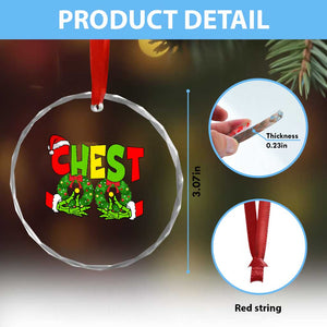 Christmas Couples Crystal Glass Ornament Chestnuts Xmas Matching Family Funny Chest Skeleton TS02 Print Your Wear