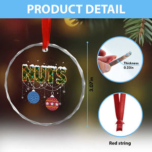 Christmas Couples Crystal Glass Ornament Chestnuts Xmas Matching Family Funny Nuts TS02 Print Your Wear