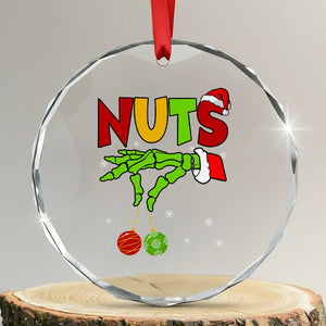 Christmas Couples Crystal Glass Ornament Chestnuts Xmas Matching Family Funny Nuts Skeleton TS02 Transparent Glass 3'' Circle Print Your Wear