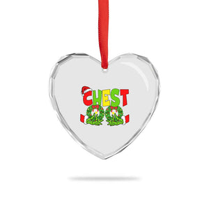 Christmas Couples Heart Crystal Glass Ornament Chestnuts Xmas Matching Family Funny Chest Skeleton TS02 Print Your Wear