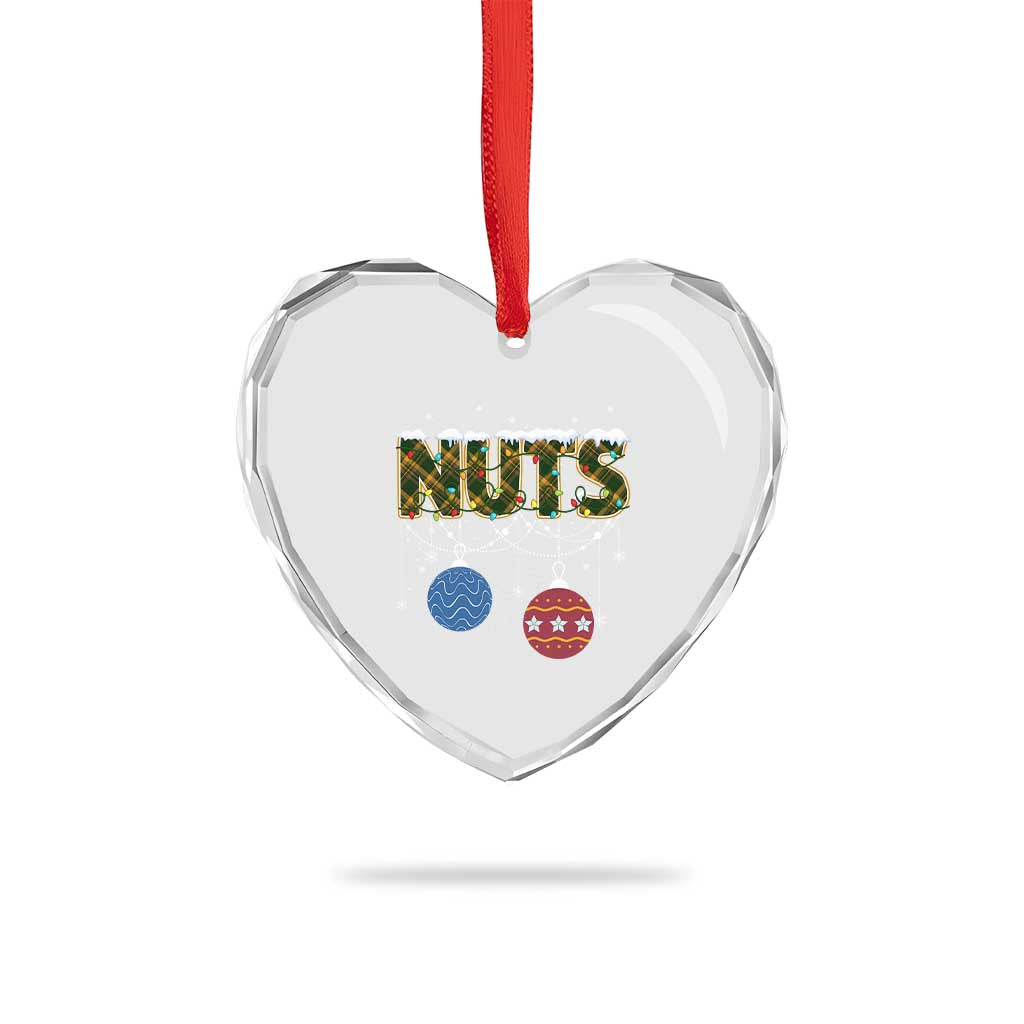 Christmas Couples Heart Crystal Glass Ornament Chestnuts Xmas Matching Family Funny Nuts TS02 Print Your Wear