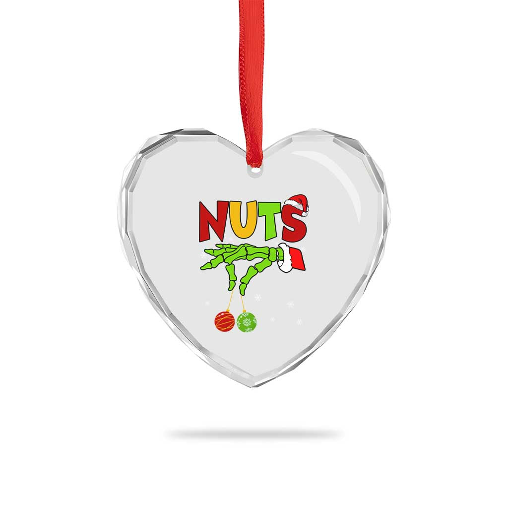 Christmas Couples Heart Crystal Glass Ornament Chestnuts Xmas Matching Family Funny Nuts Skeleton TS02 Print Your Wear