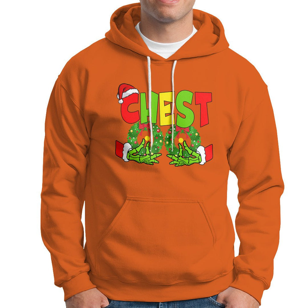 Christmas Couples Hoodie Chestnuts Xmas Matching Family Funny Chest Skeleton TS02 Orange Printyourwear