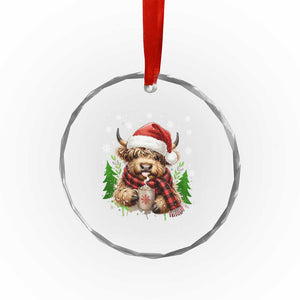 Christmas Cow Crystal Glass Ornament Funny Highland Cow Western Farmer Gift TS10 Print Your Wear