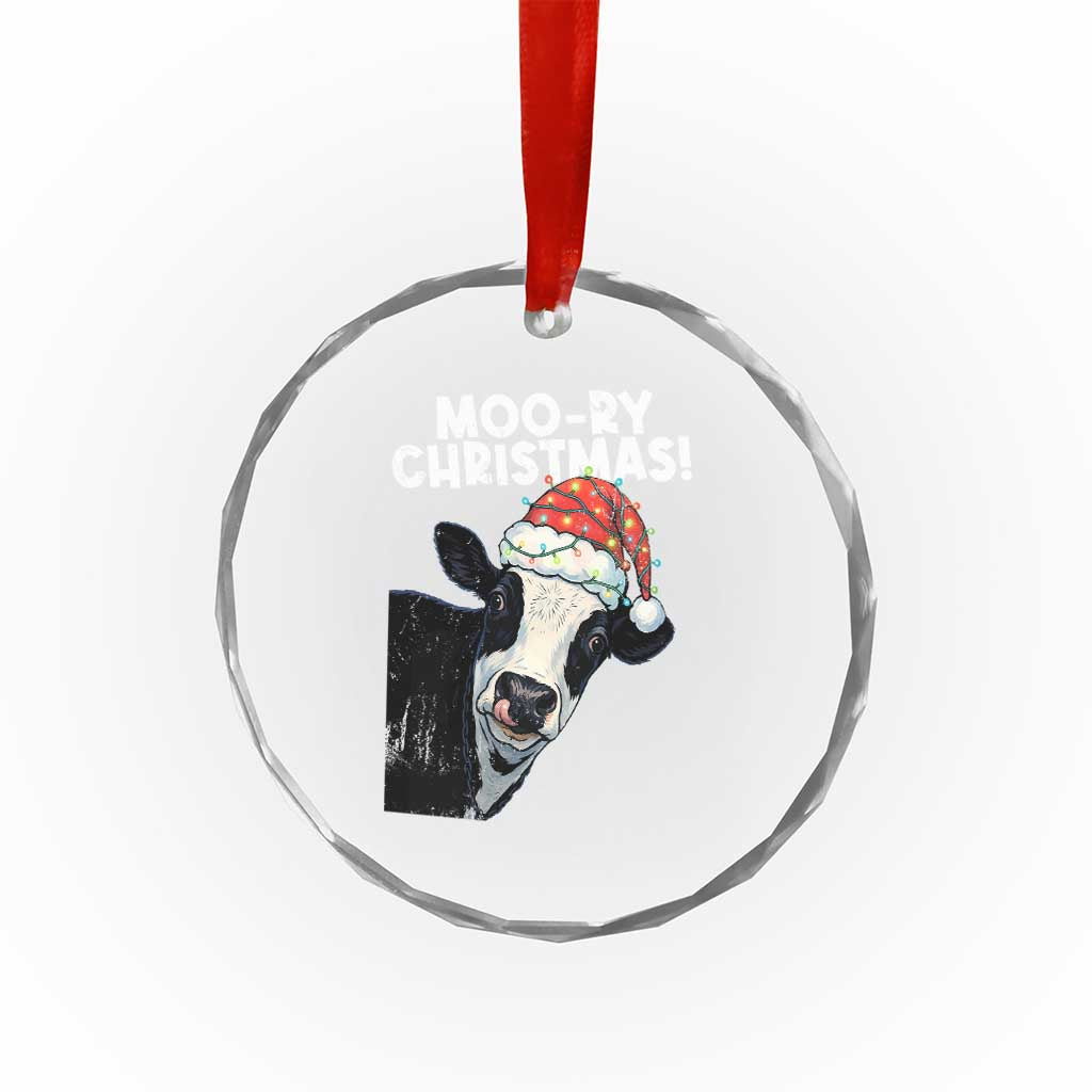 Christmas Cow Crystal Glass Ornament Funny Moo Ry Christmas Farmer Gift TS10 Print Your Wear