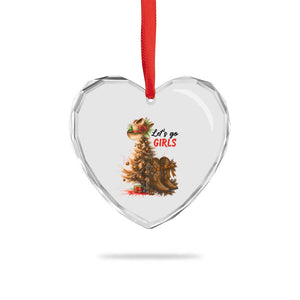 Christmas Cowgirl Boots Heart Crystal Glass Ornament Western Cowboy Hat Howdy TS14 Print Your Wear