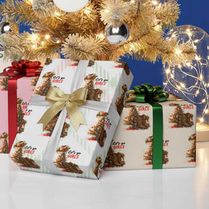 Christmas Cowgirl Boots Wrapping Paper Roll Western Cowboy Hat Howdy TS14 Print Your Wear