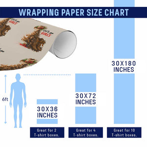 Christmas Cowgirl Boots Wrapping Paper Roll Western Cowboy Hat Howdy TS14 Print Your Wear