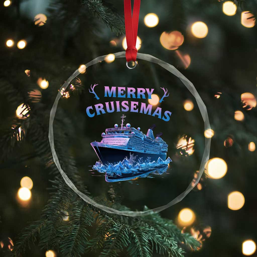 Christmas Cruise Crystal Glass Ornament Merry Cruisemas Xmas Family Trip Reunion TS02 Print Your Wear
