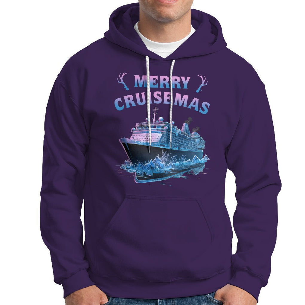 Christmas Cruise Hoodie Merry Cruisemas Xmas Family Trip Reunion TS02 Purple Printyourwear