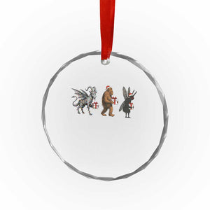 Christmas Cryptid Gift Crystal Glass Ornament Bigfoot Jersey Devil Mothman Santa TS12 Print Your Wear