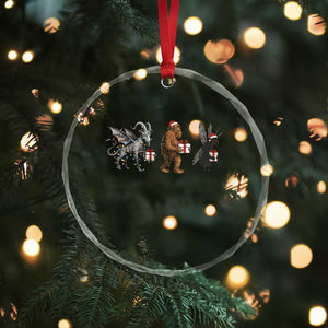 Christmas Cryptid Gift Crystal Glass Ornament Bigfoot Jersey Devil Mothman Santa TS12 Print Your Wear