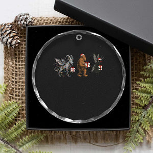 Christmas Cryptid Gift Crystal Glass Ornament Bigfoot Jersey Devil Mothman Santa TS12 Print Your Wear