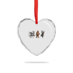 Christmas Cryptid Gift Heart Crystal Glass Ornament Bigfoot Jersey Devil Mothman Santa TS12 Print Your Wear