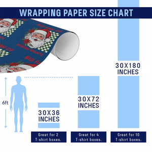 Christmas Cute Santa Big Fan Of Human Rights Gift Wrapping Paper Roll TS12 Print Your Wear