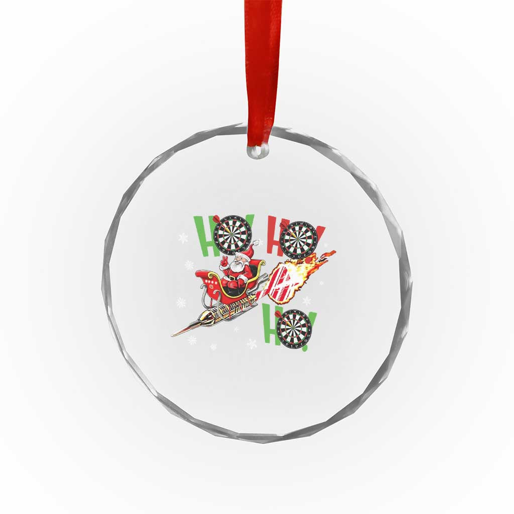 Christmas Dart Game Crystal Glass Ornament Funny Ho Ho Ho Dart Player Holiday Gift TS12 Print Your Wear