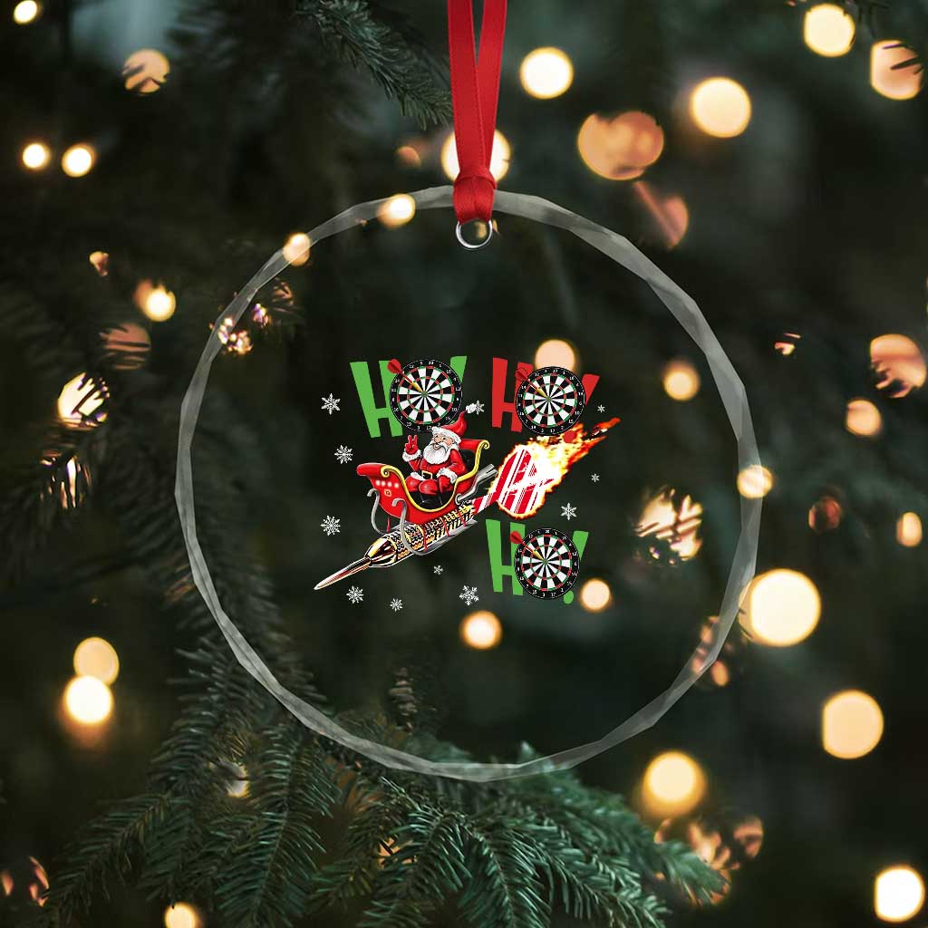 Christmas Dart Game Crystal Glass Ornament Funny Ho Ho Ho Dart Player Holiday Gift TS12 Print Your Wear