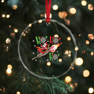 Christmas Dart Game Crystal Glass Ornament Funny Ho Ho Ho Dart Player Holiday Gift TS12 Print Your Wear