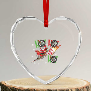 Christmas Dart Game Heart Crystal Glass Ornament Funny Ho Ho Ho Dart Player Holiday Gift TS12 Transparent Glass 3'' Heart Print Your Wear