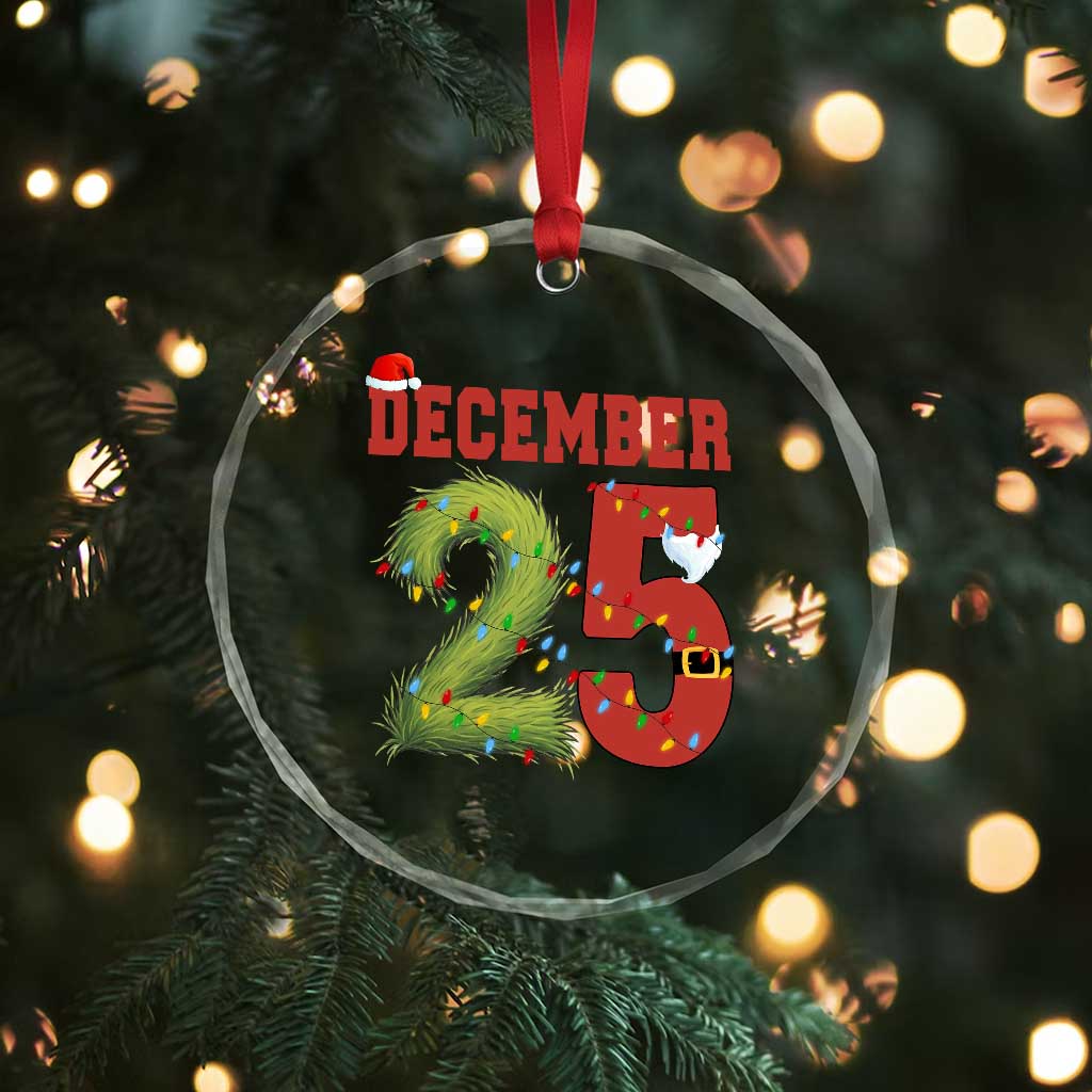 Christmas December 25 Crystal Glass Ornament Family Holiday Xmas TS14 Print Your Wear