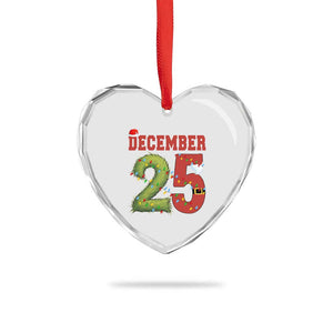 Christmas December 25 Heart Crystal Glass Ornament Family Holiday Xmas TS14 Print Your Wear