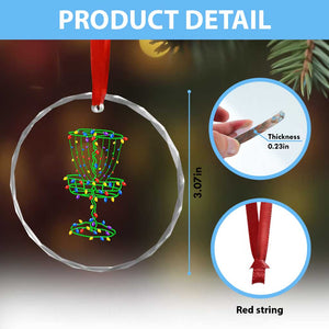 Christmas Disc Golf Basket Crystal Glass Ornament Frisbee Golfer Xmas Gift TS10 Print Your Wear