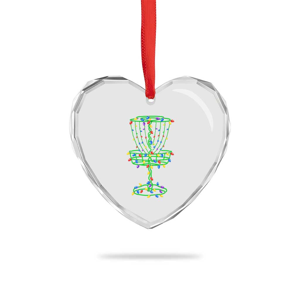 Christmas Disc Golf Basket Heart Crystal Glass Ornament Frisbee Golfer Xmas Gift TS10 Print Your Wear