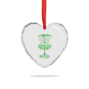 Christmas Disc Golf Basket Heart Crystal Glass Ornament Frisbee Golfer Xmas Gift TS10 Print Your Wear