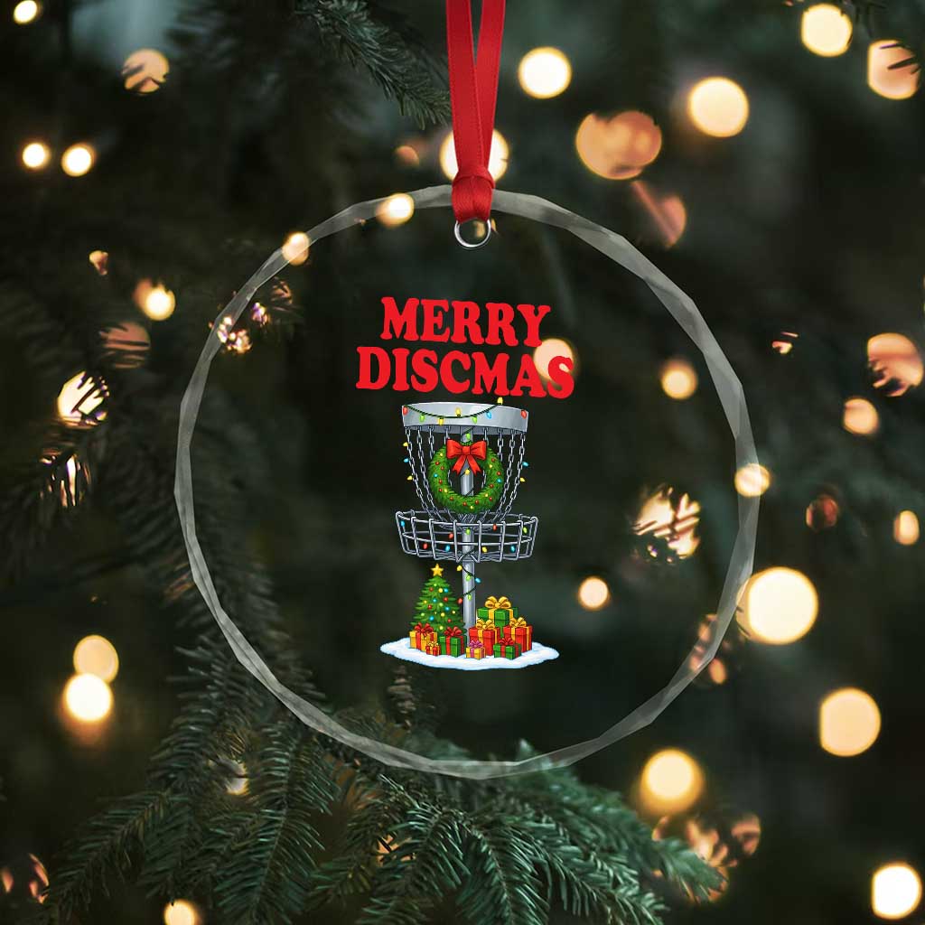 Christmas Disc Golf Crystal Glass Ornament Merry Discmas Golfers Frisbee Golfer Xmas Gift TS10 Print Your Wear