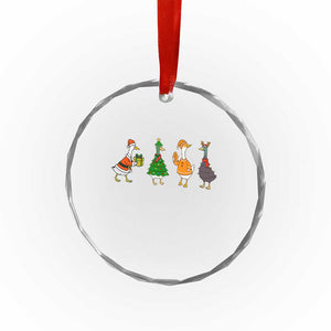 Christmas Ducks Crystal Glass Ornament Funny Animals Farm Lover Gift Xmas Light TS10 Print Your Wear