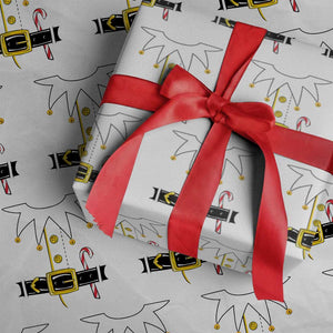 Christmas Elf Costume Wrapping Paper Roll Holiday Costume Funny Christmas Gift TS10 White Print Your Wear