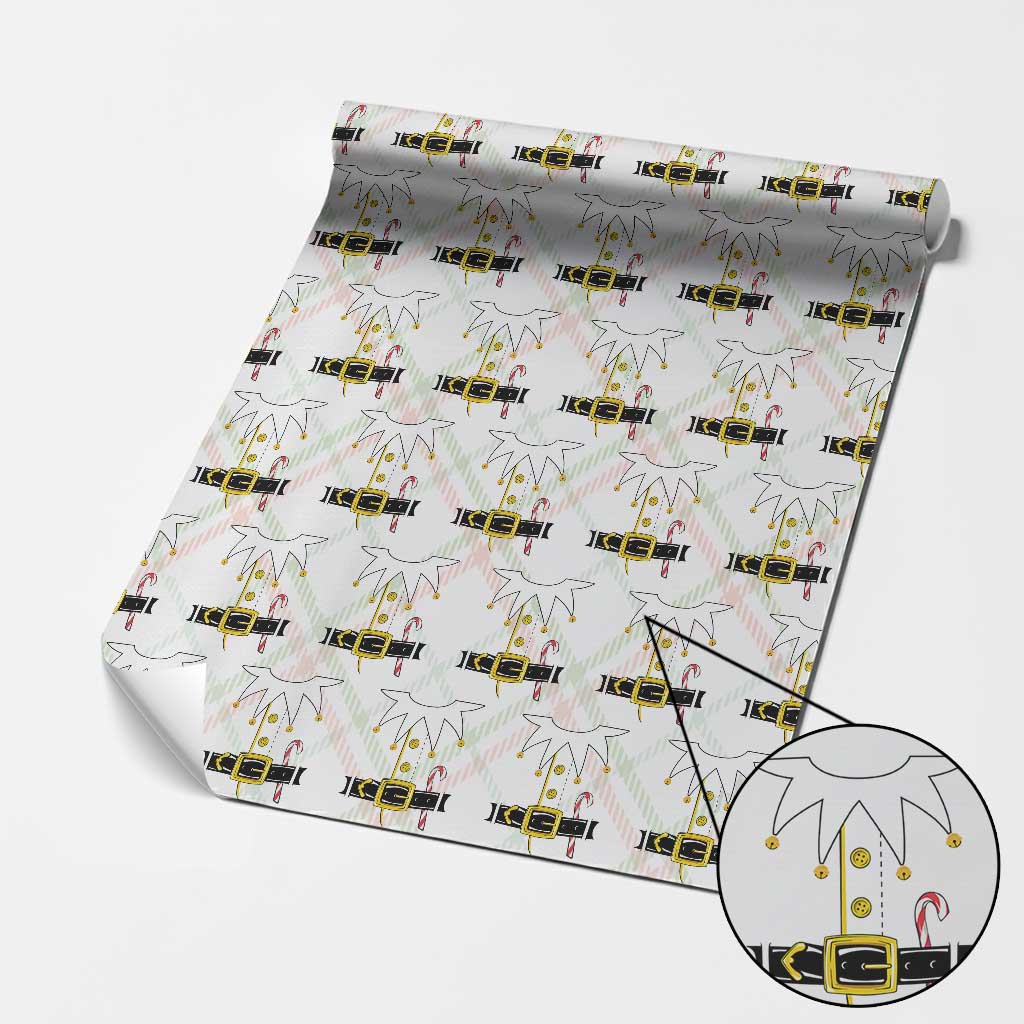 Christmas Elf Costume Wrapping Paper Roll Holiday Costume Funny Christmas Gift TS10 Christmas Plaid Print Your Wear