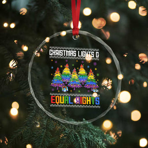 Christmas Equality Lights Ugly Sweater Crystal Glass Ornament Xmas Activism Gift TS12 Print Your Wear
