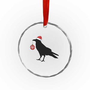 Christmas F Caw F Crystal Glass Ornament Funny Black Crow Merry Xmas TS14 Print Your Wear