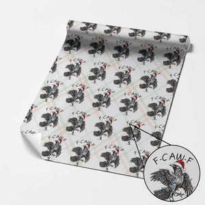 Christmas F Caw F Wrapping Paper Roll Funny Black Crow Meme TS14 Christmas Plaid Print Your Wear