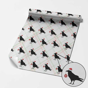 Christmas F Caw F Wrapping Paper Roll Funny Black Crow Merry Xmas TS14 Christmas Plaid Print Your Wear