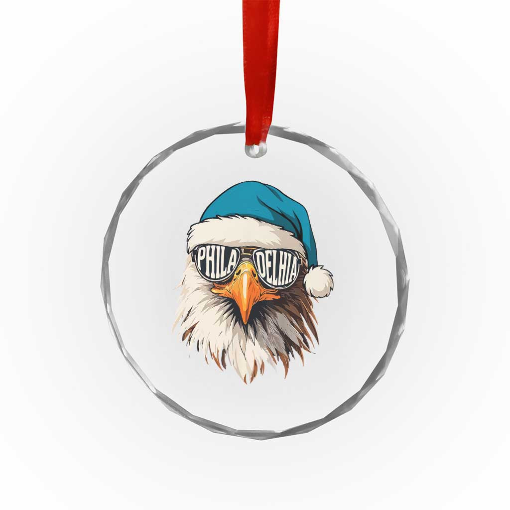 Christmas Football Lover Crystal Glass Ornament Green Santa PFE Game Day TS11 Print Your Wear