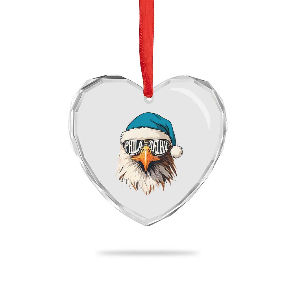 Christmas Football Lover Heart Crystal Glass Ornament Green Santa PFE Game Day TS11 Print Your Wear