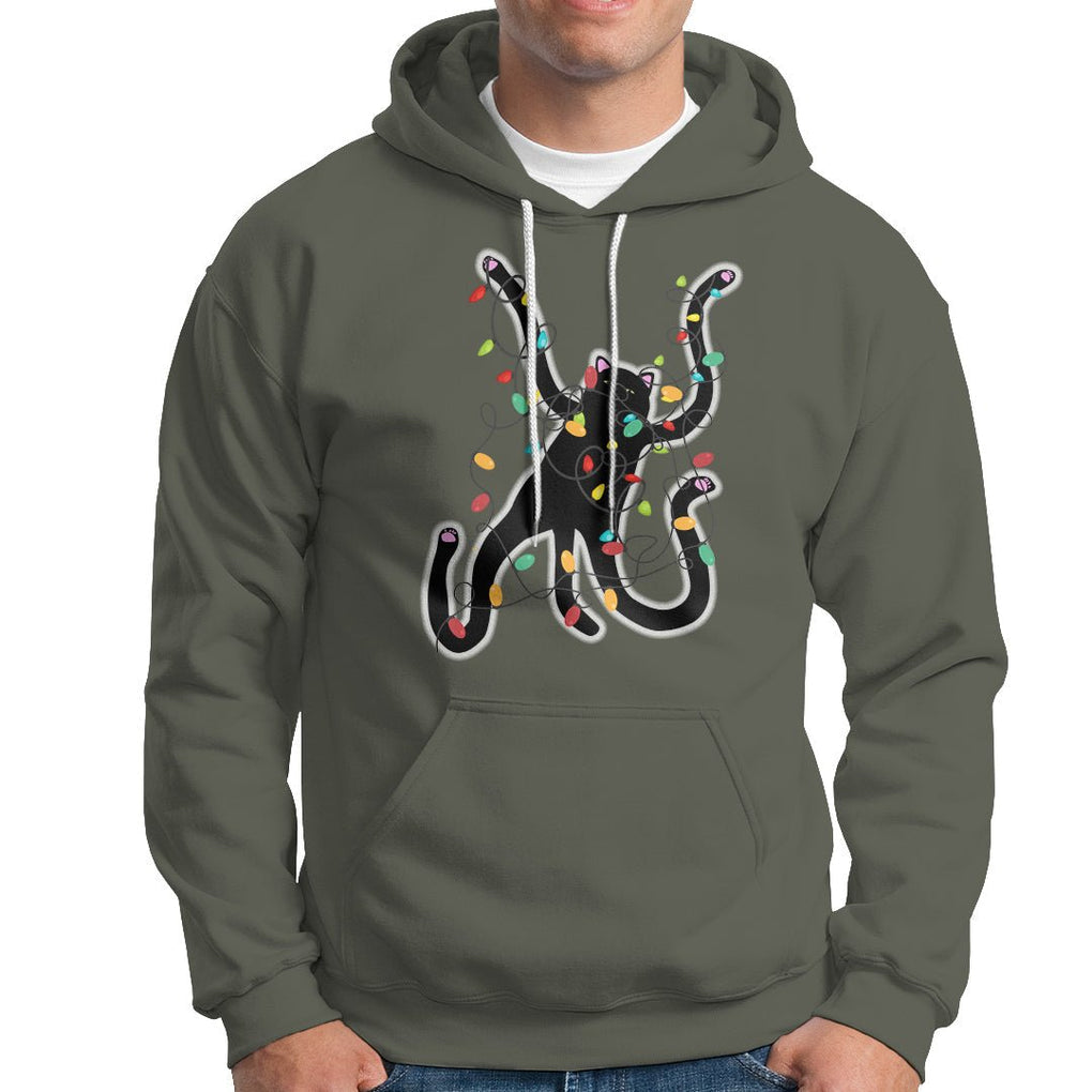 Christmas Funny Pussy-Cat Black Cat Lover Hoodie TS09 Printyourwear