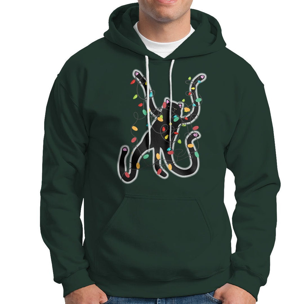 Christmas Funny Pussy-Cat Black Cat Lover Hoodie TS09 Printyourwear