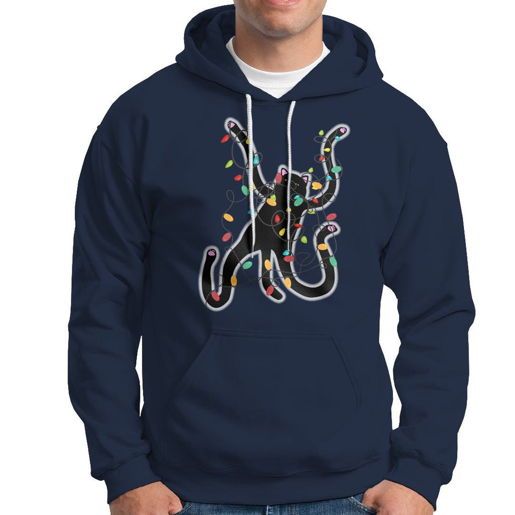 Christmas Funny Pussy-Cat Black Cat Lover Hoodie TS09 Printyourwear