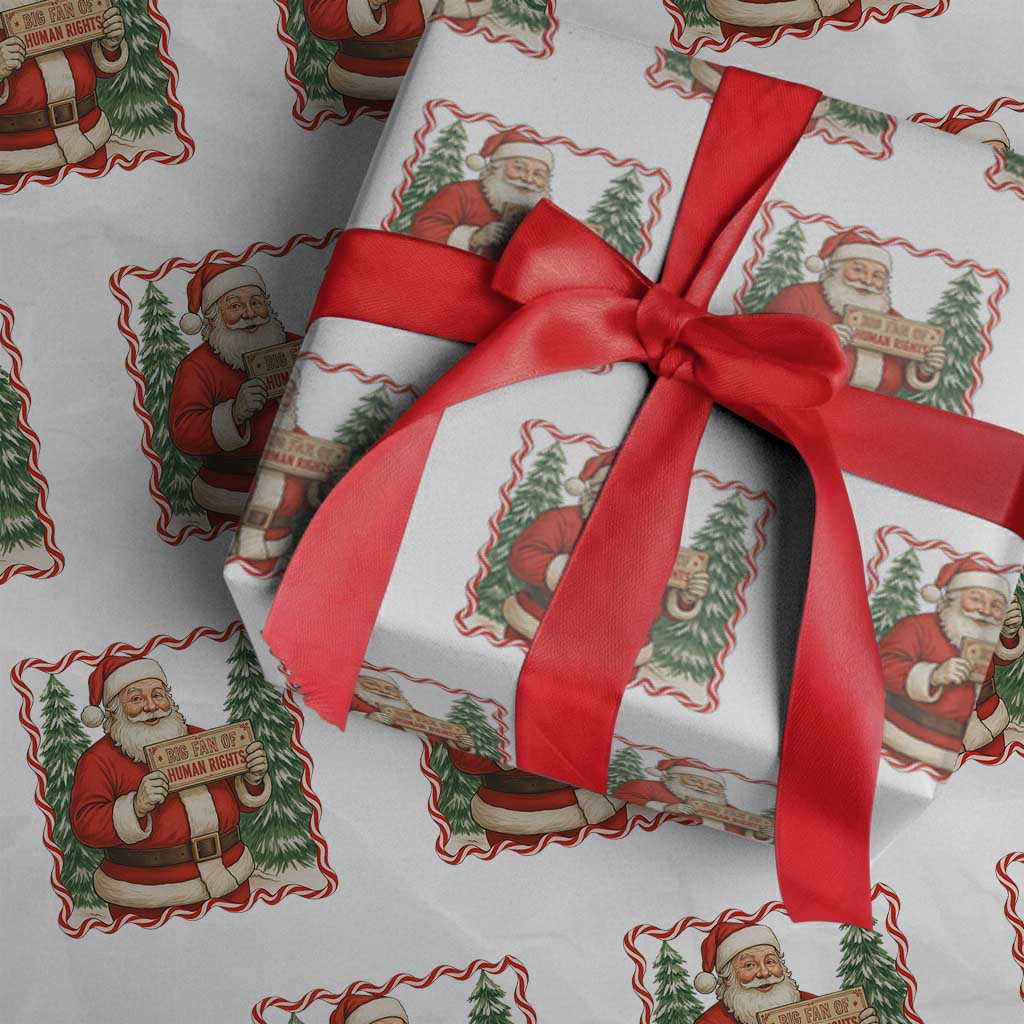 Christmas Gift For Big Fans Of Human Rights And Activism Wrapping Paper Roll TS12 White Print Your Wear