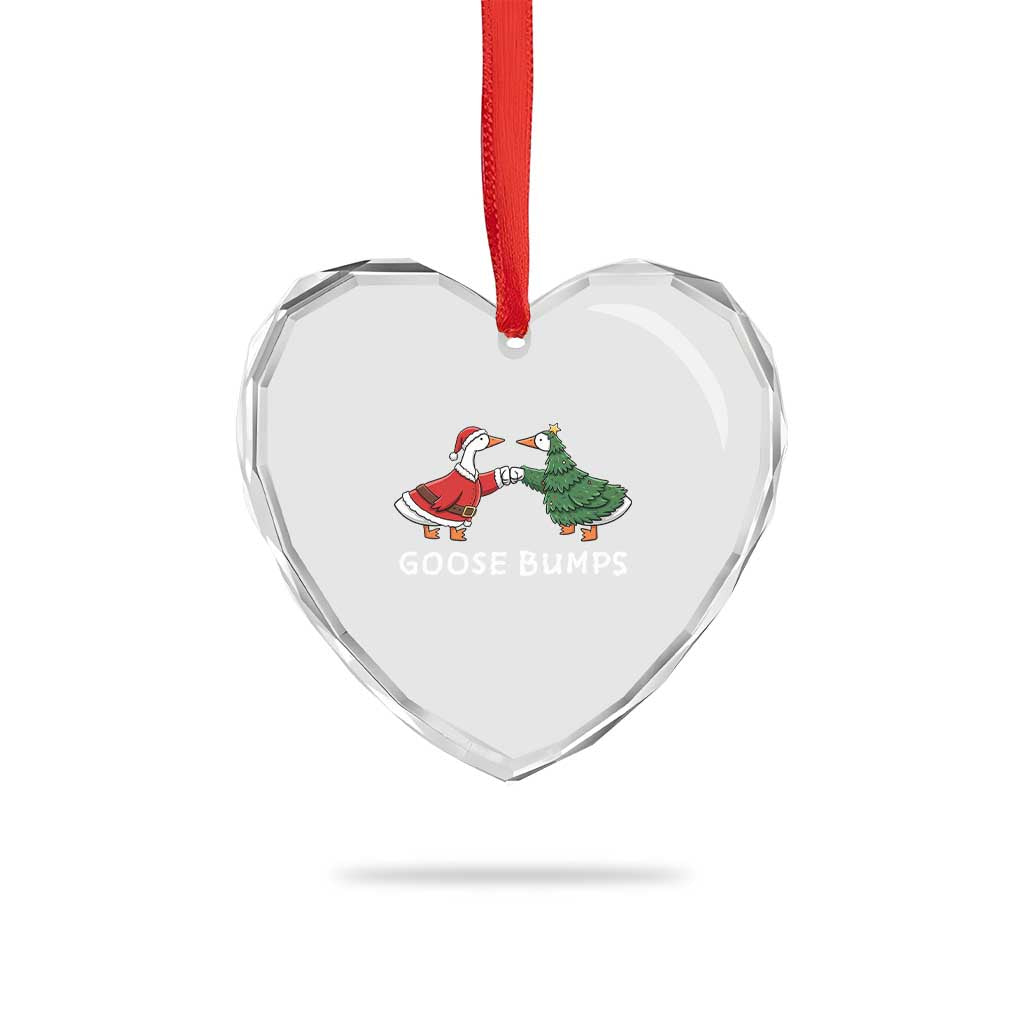 Christmas Goose Bumps Holiday Season Heart Crystal Glass Ornament TS14 Print Your Wear