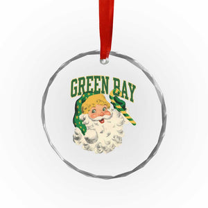 Christmas GB Fan Crystal Glass Ornament Vintage Varsity Retro Santa Claus Face Game Day TS10 Print Your Wear